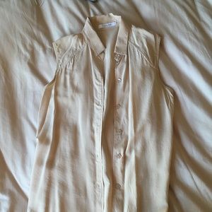 Everlane silk blush tank blouse